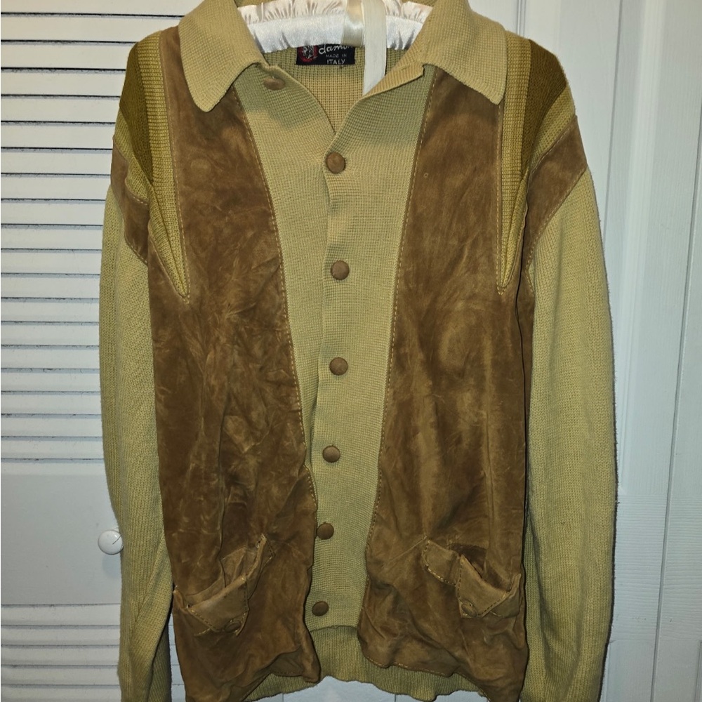 1960s men’s suede sweater